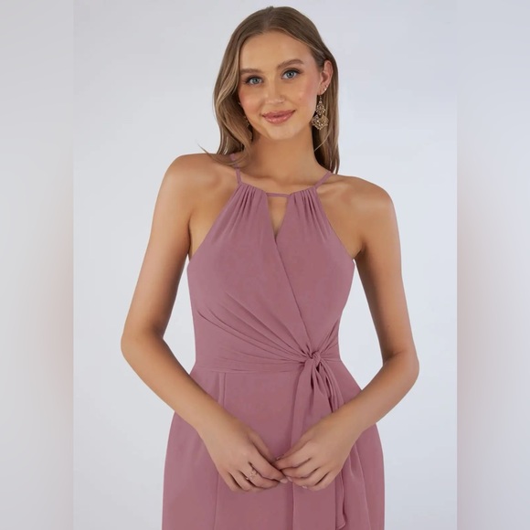 Dusty Rose Azazie Mariel Bridesmaid Dress size A10 - Picture 4 of 5